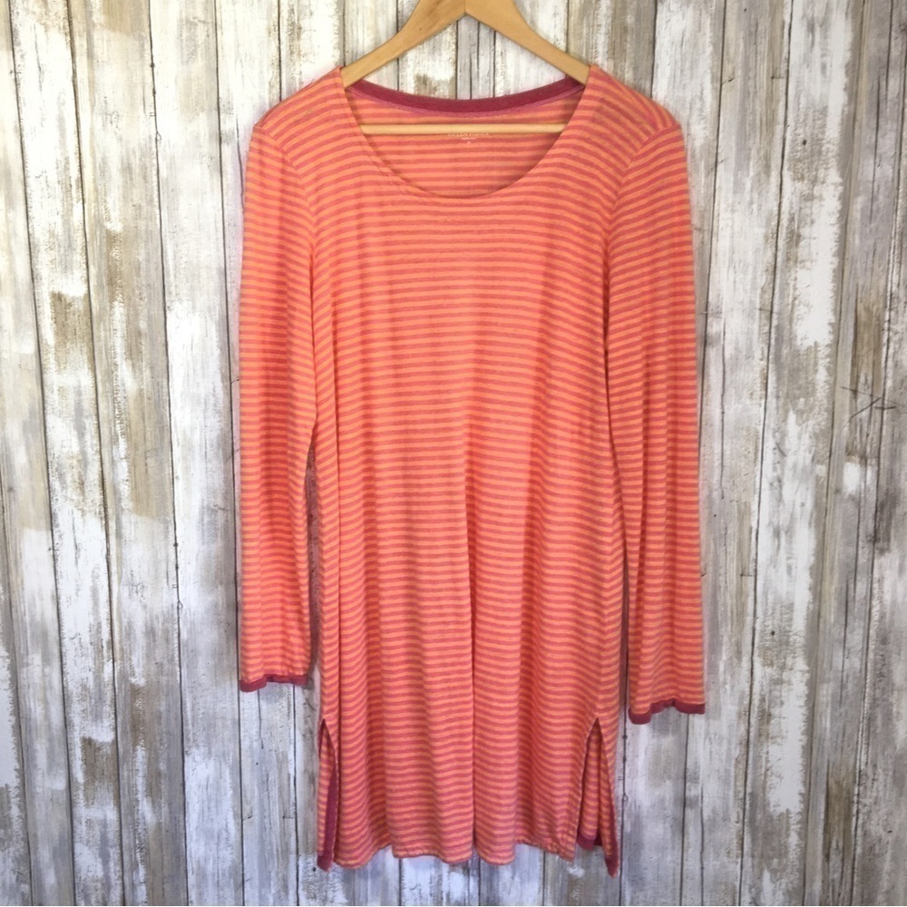 Eileen Fisher Linen Orange & Pink Tunic - Picture 2 of 5